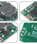 Close-up views of Six Pack TP5100 Battery Charger Module for Dual Lithium Cells 4.2V 8.4V with circuit components and labels.