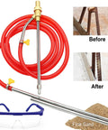 Pressure Washer Wet Sandblasting Kit 5000 PSI With Quick Disconnect 1/4 Inch For Tough Rust And Paint Removal, Replacement Ceramic Nozzles, Includes 3 M Hose, 16 Inch Wand, 15 3/4 Inch Sand Wand, Goggles, Clamps And Rubber Bands