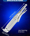 Heavy Duty Clutch Holding Tool Rock Solid Flywheel Turn Wrench built tough, 11.18" long with 5" jaw opening for dirtbike maintenance.