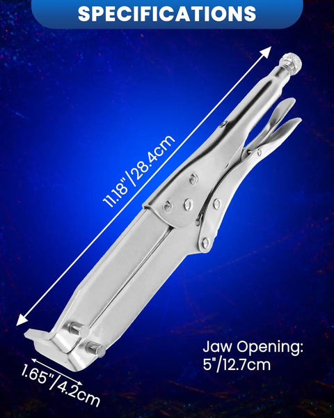 Heavy Duty Clutch Holding Tool Rock Solid Flywheel Turn Wrench built tough, 11.18" long with 5" jaw opening for dirtbike maintenance.