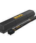 Three Eighth Inch Drive Click Torque Wrench With Ten To Eighty Foot Pounds And Thirteen Point Six To One Hundred Eight Point Five Newton Meters