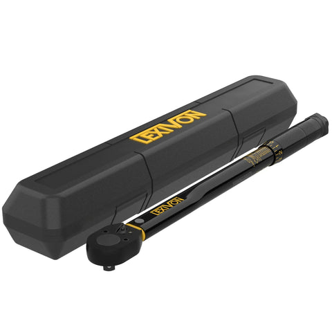 Three Eighth Inch Drive Click Torque Wrench With Ten To Eighty Foot Pounds And Thirteen Point Six To One Hundred Eight Point Five Newton Meters