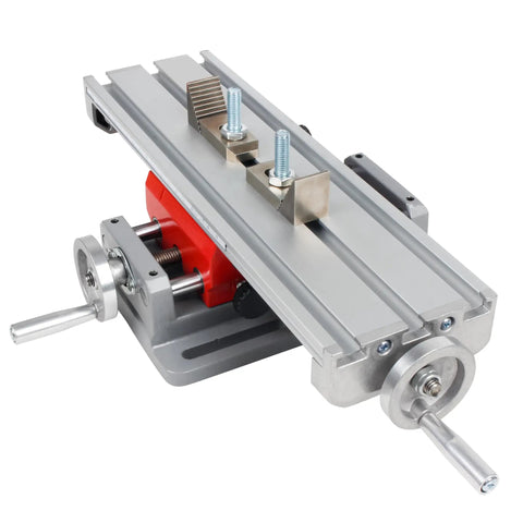 XY Axis Slide Vise AB8301 Multifunction Cross Worktable for Milling and Drilling Machines, Aluminum Alloy, Table 310x90mm