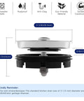 All In One Kitchen Sink Strainer And Stopper For Standard 3.5 Inch Drain Fits Garbage Disposal Durable 304 Stainless Steel combo