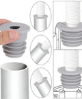 3 Pack Silicone Washing Machine Drain Hose Seal Kit With Pipe Cover Plugs For Kitchen Sink Bathroom Drainage And Laundry Room No Mess Leaks And Sewer Backflow Durable Leak Proof Silicone Washer Hose Seal gray silicone drain hose seal on pipe