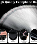 Clear Self Sealing Cellophane Money Bags Pack Of 100 For Currency Cash, Gift Wrap, And Cake Money Box Use, Thick 3 Mil Strong