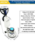 18 Inch Commercial Floor Scrubber Buffer Built Tough Polisher With 1100W Motor And 12L Tank for cleaning hotel floors.