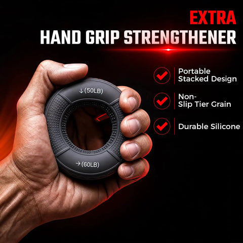 Twister Arm Trainer Hydraulic Grip Strengthener 3-In-1 Adjustable Resistance 22 To 440 Lbs Chest Workout Equipment With Ab Roller Wheels, handheld grip strengthener in a hand