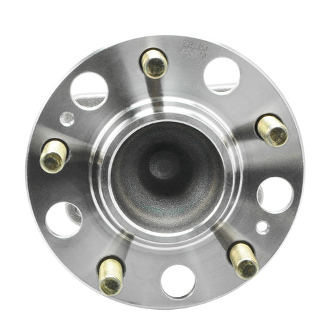 Front view of Beefy Two Piece Rear Wheel Bearing Hub Assembly Kit With ABS For Hyundai Sonata 2015 To 2019, Tucson 2016 To 2021