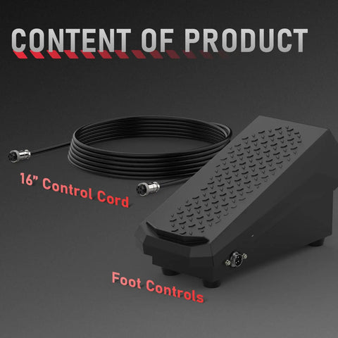 Foot Pedal Amp Control For TIG Welders, Precise Current Control For TIG-200P, TIG-205P, YWT-200DC And Other 5-Pin Machines