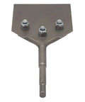Close-up of Rugged 4 Inch SDS Plus Floor Scraper Tool For Removing Thinset And Adhesives. Fits SDS Plus rotary hammers.