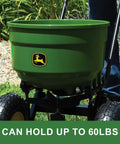 60 Lb Walk Behind Spreader Built Tough With Pre Assembled Hopper And Enclosed Gear Box, Cable Flow Control, 11,000 Sq Ft Coverage