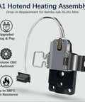 Plug And Play Hotend Heating Assembly Kit For A1 Mini And A1 Series 3D Printer with upgraded connector, heating block, thermistor.
