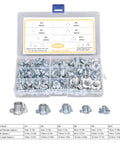 105 Piece Tee Nut Set Galvanized Carbon Steel 4 Prong T Nuts M4 M5 M6 M8 M10 For Wood Fastening Repair And Woodworking Projects