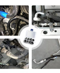 45Pcs Car AC Gasket Kit Go To AC Seal Kit For Fixing Air Conditioning Compressor in use on vehicle hoses and connectors.