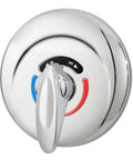 Visu-Temp Shower Valve Trim in Polished Chrome With Clear-Vue Display, ADA Brass Lever Handle, Adjustable Stop, On Off Indicator