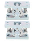 Heavy Duty Double Roller Door Catch For Rv And Trailer Secure Spring Loaded Zinc Alloy Stopper close up view of dual mechanism and springs