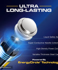 Detailed view of Top Rated AAA Alkaline Batteries 12 Pack 1.5 Volt highlighting EnergyCircle technology features.