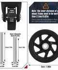 Diagram of 4 Pcs Luggage Wheels Replacement 50x14mm Suitcase Wheels with measurements and installation note