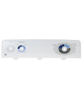 Front view of WE19M1492 Dryer Control Panel Replacement for electric dryers, white panel with dials, easy install, plug and play.