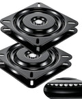 Two Piece 7 Inch Boat Seat Swivel With Flat Pedestal Base Black Marine Replacement Gear Delivering Smooth Full 360 Spin images of black swivel brackets stacked