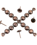 Premium Antique Copper Upholstery Tacks Killer Nailhead Trim Seven Sixteenths Inch Heads Five Eighths Inch Shanks robust design with several fasteners.