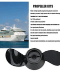 Outboard Propeller Replacement Kit With 2 Blade Thickened Plastic Prop For 12V And 24V Engines, Boat Upgrade Hub Kit
