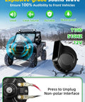 Road Ready UTV Turn Signal Kit With White DRL And Red Running Light, 4 In 1 Rocker Switch, 110dB horn, winter landscape