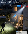 Tough As Nails 4G LTE Solar Cellular Security Camera With Built In Sim Card Runs Smooth Without WiFi monitors intruder with bright spotlight.