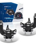Front 2-Piece Steering Knuckles With Wheel Bearing Hubs Assembly For 2006-2011 Ford Focus Replacement Kit Includes Two Front Steering Knuckles And Hub Assemblies
