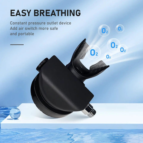 Mouthpiece of 1L Mini Scuba Tank With Mask DOT Certified Portable Diving Air Tank 3000 PSI Max Pressure Pony Bottle