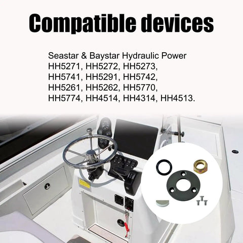 HP6032 Hydraulic Steering Service Kit For Seastar And Baystar Marine Hydraulic Power Systems with parts layout on a boat