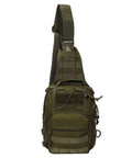 Waterproof 1000D Tactical Sling Bag For Everyday Carry And CCW, 9L compact backpack with padded back and multiple pockets, front view
