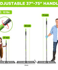 Beefy Heavy Duty Lawn Leveling Rake With 30 By 10 Inch Ground Plate And 6 Foot Adjustable Handle Rust Resistant Stainless Steel Yard Leveler