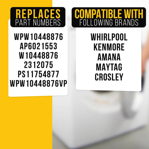 Drop In Washer Water Level Pressure Switch Replacement For Whirlpool Maytag Amana Crosley Easy Install No Fuss Replaces W10448876 AP6021553 PS11754877 compatibility chart