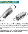 2-Pack 52401 Lawn Mower Extension Spring For Transaxle Systems On Zero Turn Mowers Heavy Duty Tension Restore Replaces Worn Linkage Fits A Wide Range Of Models And Series Including RZT I1042 I1046 I1050 CC30 And More. steel extension springs with hooks