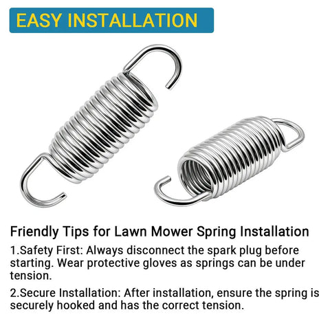 2-Pack 52401 Lawn Mower Extension Spring For Transaxle Systems On Zero Turn Mowers Heavy Duty Tension Restore Replaces Worn Linkage Fits A Wide Range Of Models And Series Including RZT I1042 I1046 I1050 CC30 And More. steel extension springs with hooks