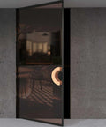 Moon Shaped Sliding Barn Door Handle 200 Mm Diameter Back To Back Wood Pull For Sauna And Glass Doors Front Doors Commercial Push Pull Handle Modern Half Round Design For Grips Like A Boss on glass door