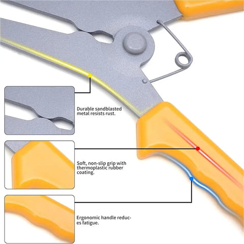 Must Have 13 Piece Miter Spring Pliers Kit With Clamp Combo For Woodworking Pros. Perfect Tools To Grip, Hold And Craft Like A Boss On Any DIY Project Today. metal pliers with orange grip
