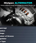 Alternator Replacement For Chevy Traverse 2009 2016 And SUVs Saturn Outlook 2007 2010 Buick Enclave 2008 2016 GMC Acadia 2007 2016 3.6L V6 12V 170A CW 6-Groove Clutch Pulley Installed