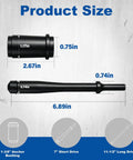 Heavy Duty Pneumatic Truck Anchor Pin Bushing Driver Kit With 7 Inch Short Drive Short Driver Set For 1 3 8 Inch Anchor Bushings Easy Removal And Installation Of Seized Pins On Trucks And Trailers with size dimensions displayed.