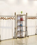 Vintage Bronze Coat Rack With Shelf Freestanding Clothes Rack Industrial Garment Hanger For Hallway And Bedroom Hat Handbag Organizer
