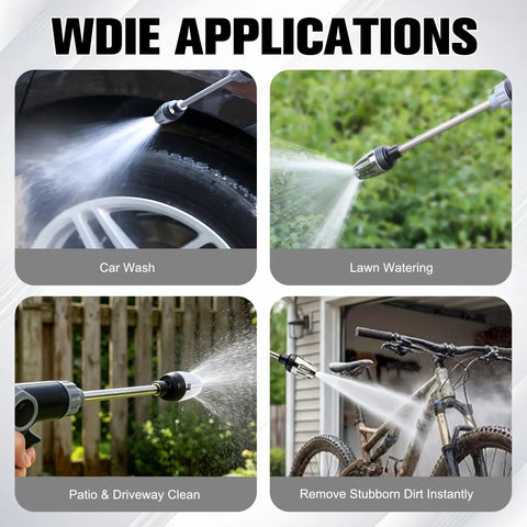 Transform Your Hose Into A High Pressure Water Jet With This Heavy Duty Garden Hose Nozzle, Multi Function Lawn And Garden Sprayer W