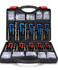 Helicoid Thread Repair Kit Pro Grade 261-Piece Set with tools and 220 inserts in a storage box