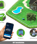 Diagram illustrating DIY installation of Smart Robotic Lawn Mower For Quarter Acre Yards With App Control.