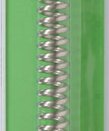 Front view of stainless steel self-closing gate spring, 12 in, adjustable tension, Hillman Hardware Essentials 851838