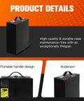 High Capacity 48V Lithium Pallet Jack Battery Compatible With Mboifea Electric Carts with a portable handle and durable case.