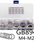 Heavy Duty External Circlip Set Workhorse 250 To 300 Pieces C Type Snap Ring Assortment Kit M4 To M25 Stainless Steel box