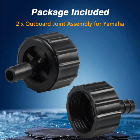 Two Pack Outboard Joint Assembly Flush Hose Adapter For Yamaha Outboards 150HP 175HP 200HP 225HP 300HP Replacement 6R3 12580 00 00