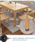 Image of Adjustable Fixed Threaded Leveling Feet For Tables, 60mm Base Diameter, M8x50mm Threaded Leg Levelers under table leg